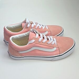 NEW Vans pink Old Skool off the wall sneakers - junior size 6.5